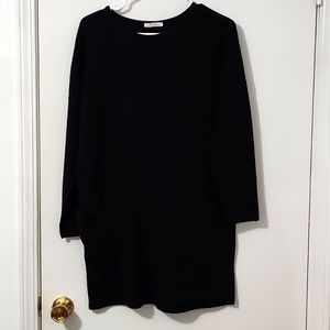 Zara Trafaluc Collection's Season Oversized Longsleeve Dress Black